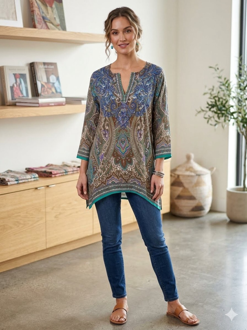 Silk Paisley XL Dress/Tunic